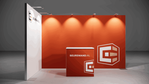 Beursstand 4 x 2 meter - Hoekopstelling