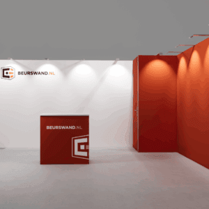 Exhibition stand 5 x 5 meters - Incl Pantry - Corner arrangement