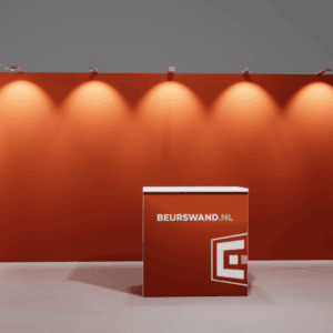 Exhibition stand 6 x 2 meters - Corner arrangement