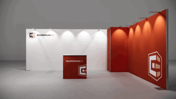 Exhibition stand 6 x 5 meters - Incl Pantry - Corner arrangement